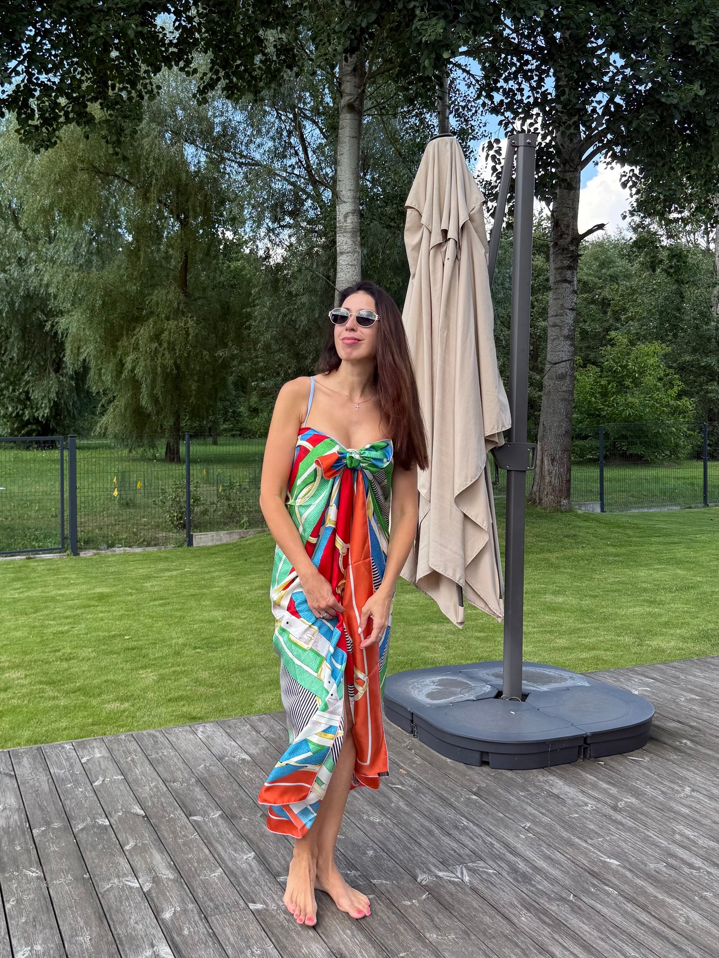 Didelė šilko skara (130 x 130) – marginta