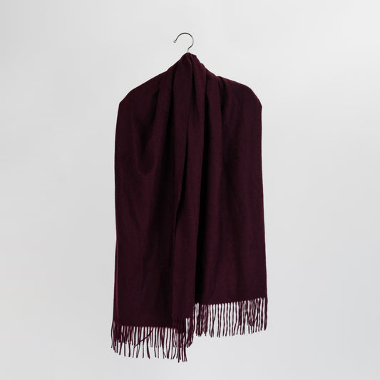 Kašmyro vienpusis didysis šalikas burgundiška