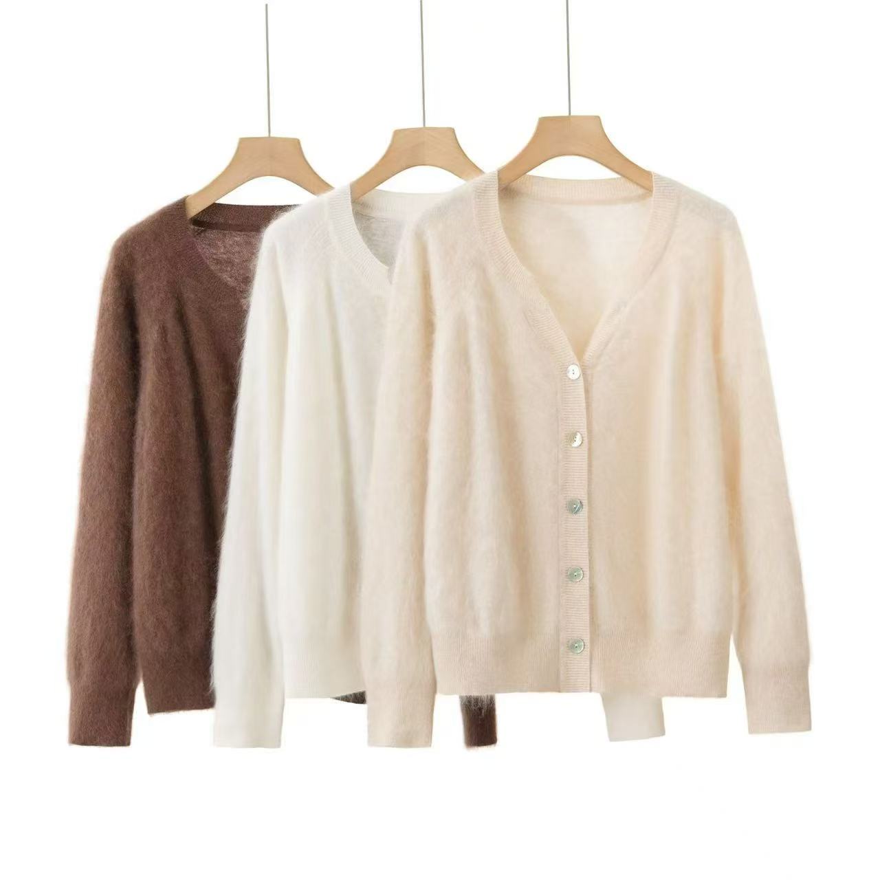 Kašmyro/šilko susagstomas megztinis